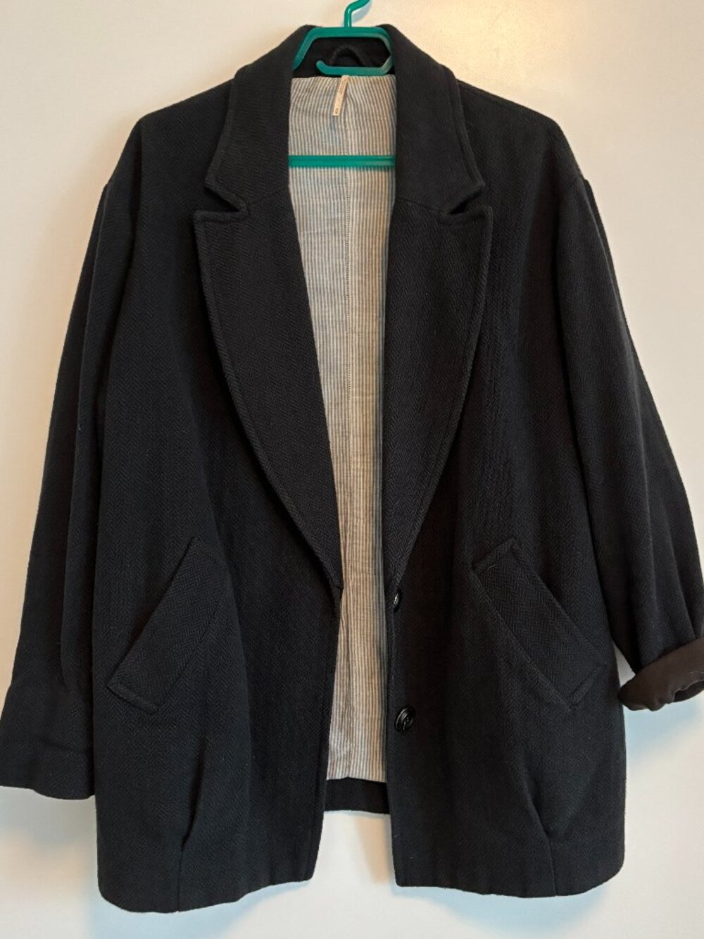 Free People Oversize herringbone coat Size M
